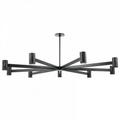 Black Brass Linear chandelier - Junia Meadow for dining room view 1