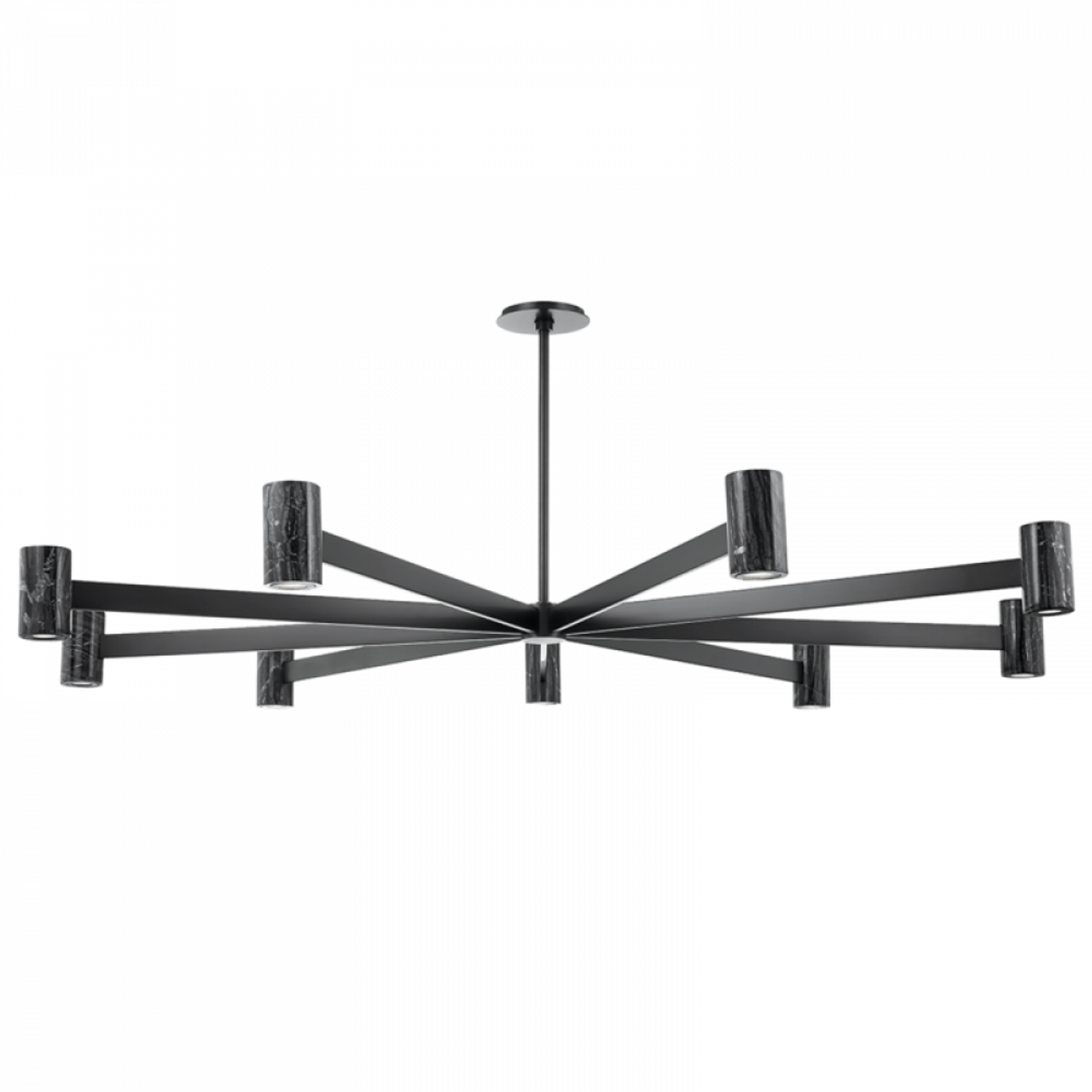 Black Brass Linear chandelier - Junia Meadow for dining room view 1