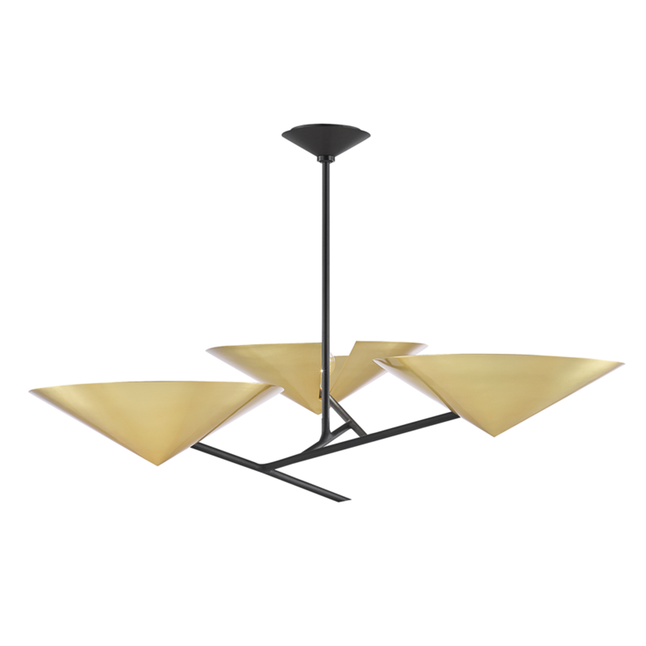 Aged Brass Brass Sputnik chandelier - Gilda Dawn for dining room view 1