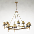 Brass Acrylic chandelier - Oriel Stone for dining room view 1