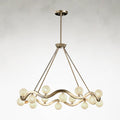 Silver Acrylic chandelier - Vesper Stone for dining room view 1