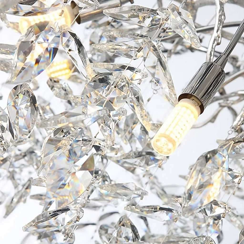 Clear Crystal chandelier - Fiora Court for dining room view 2
