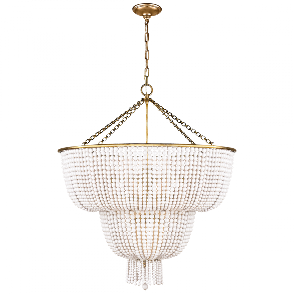Arlington Chandelier, 8-Light, Silver, Clear Heritage Crystal, 28"W (1305-40H MVLXV)