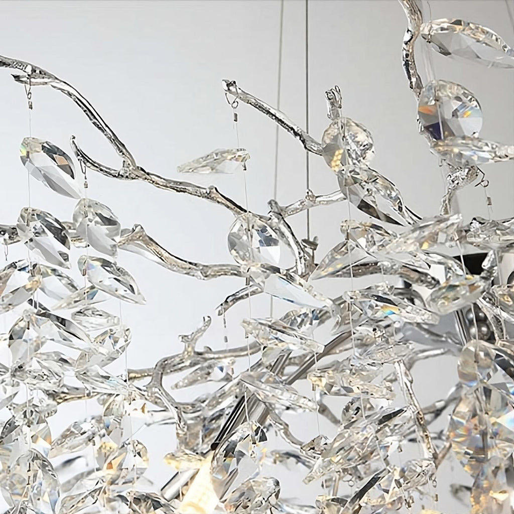 Clear Crystal chandelier - Fiora Court for dining room view 3