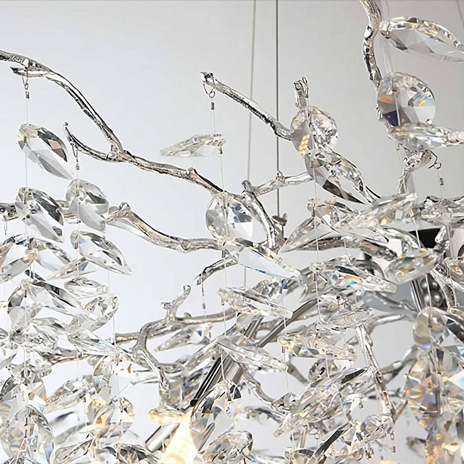 Clear Crystal chandelier - Fiora Court for dining room view 3