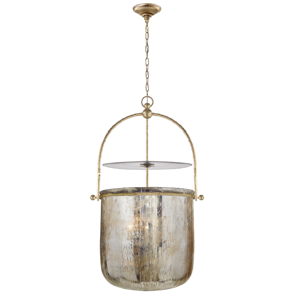 Cairn Pendant, 1-Light, Standard Height, LED, Sterling, Hand-Poured Glass, 6"W (139973-LED-STND-85 5DDTGA)