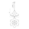 Royyo Pendant, 7-Light, Linear, LED, Matte Black, Matte Black Canopy, 44"W (RYP-L7-SW-MTB 407UEKX)