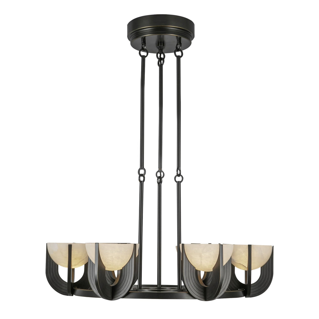 Bronze Alabaster chandelier - Aria Court for dining room view 5