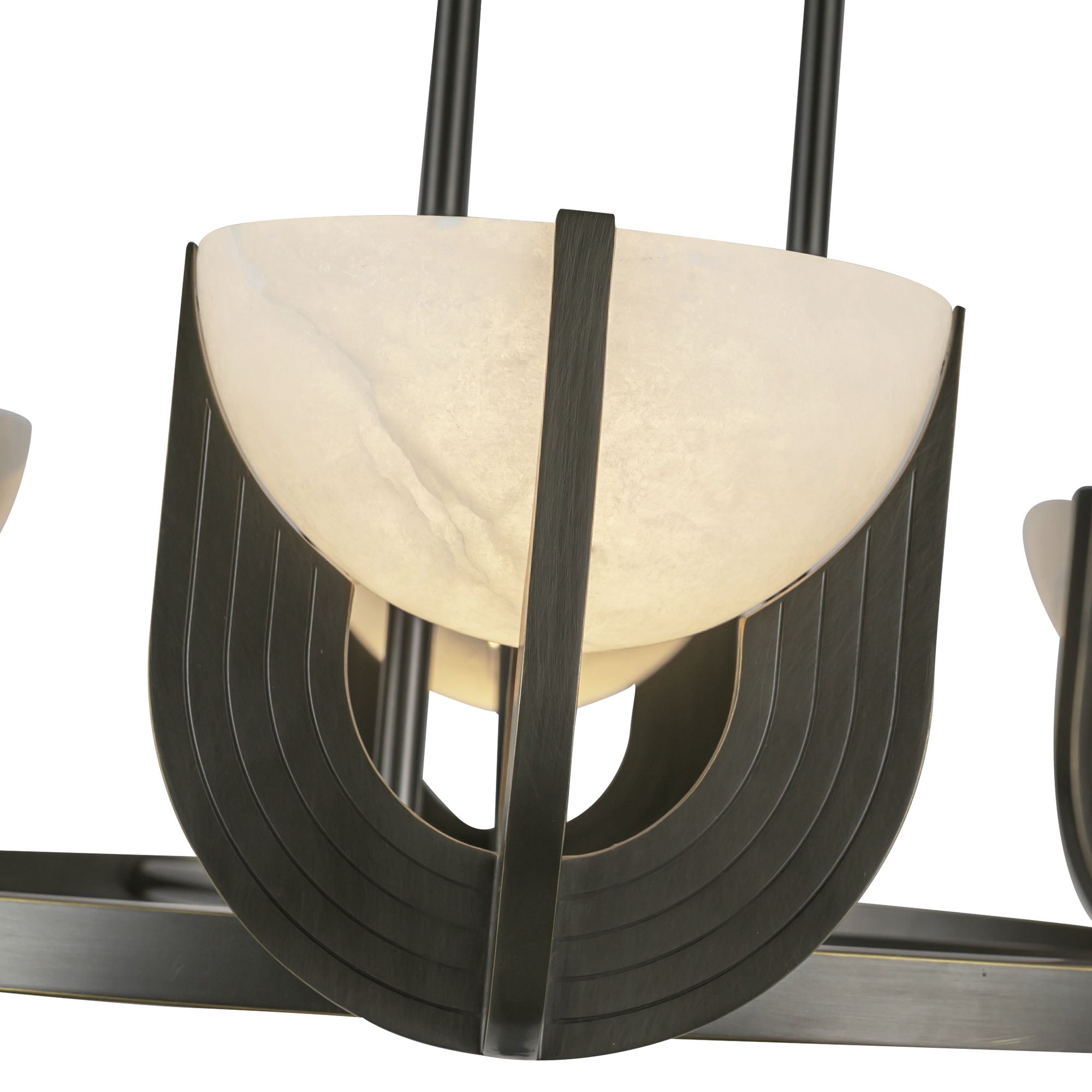 Bronze Alabaster chandelier - Aria Court for dining room view 6
