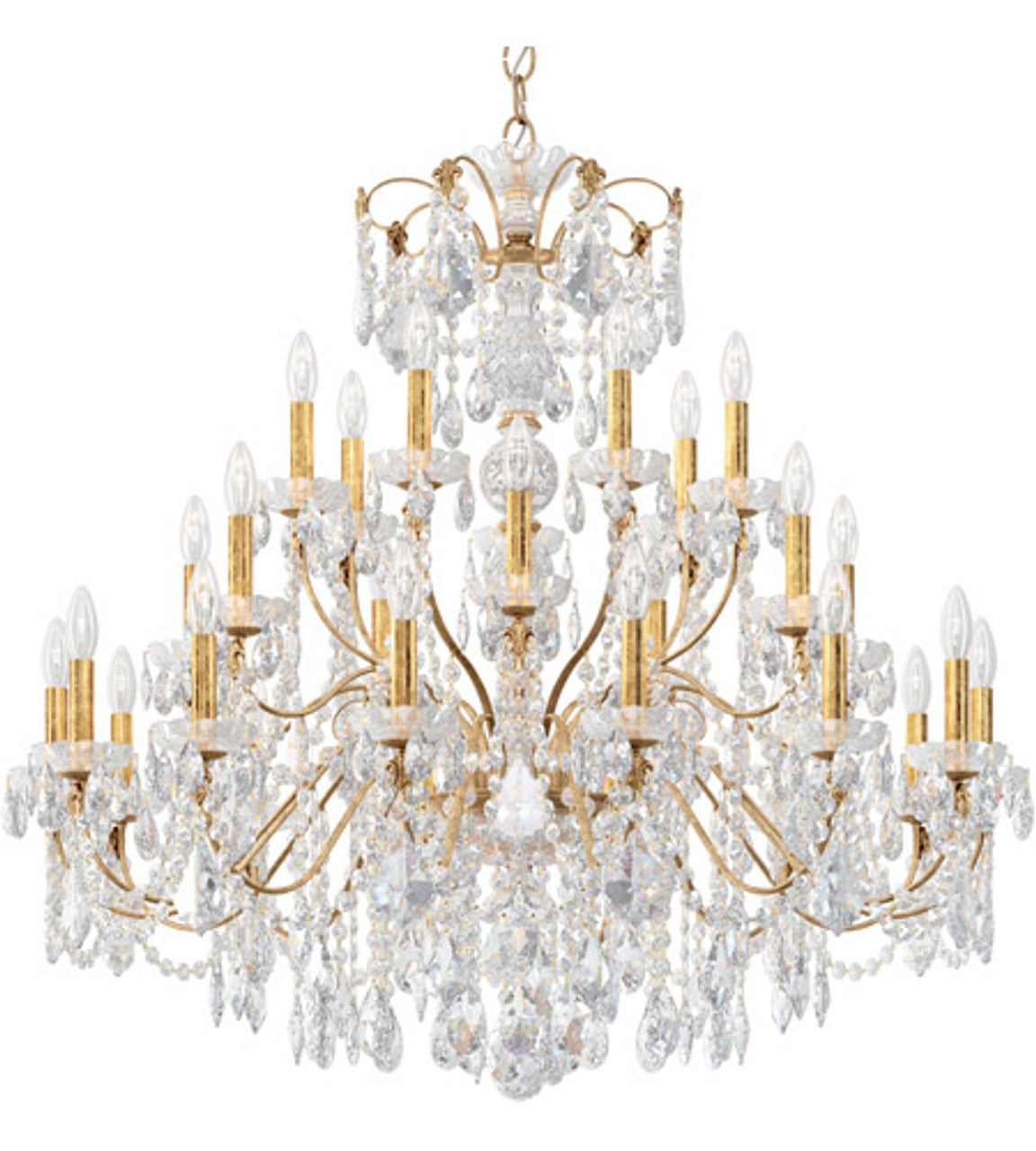 Clear Crystal Candle chandelier - Selene Field for dining room view 8