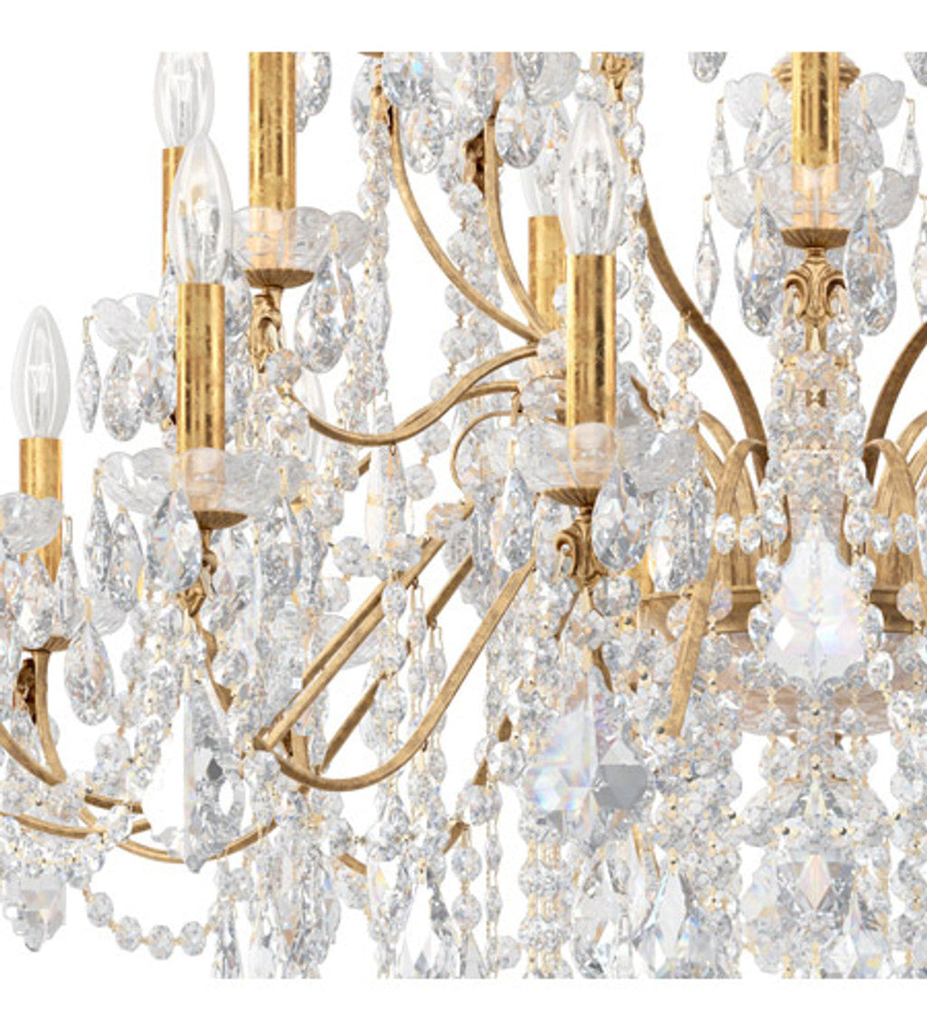 Clear Crystal Candle chandelier - Selene Field for dining room view 7