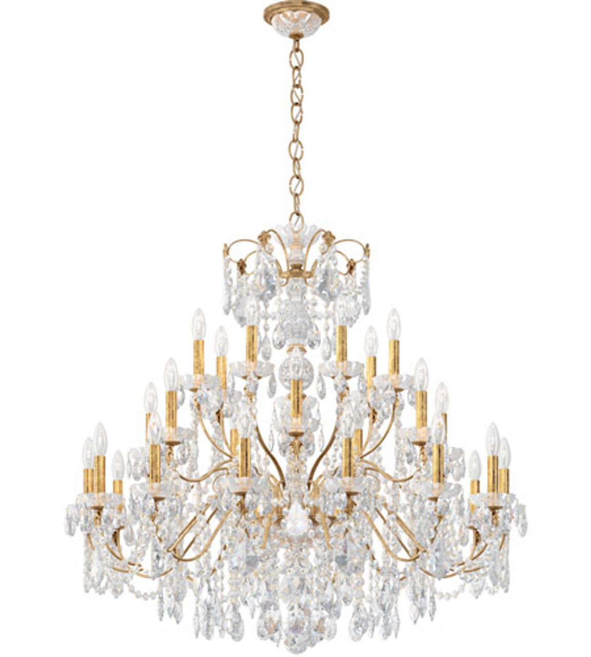 Clear Crystal Candle chandelier - Selene Field for dining room view 3