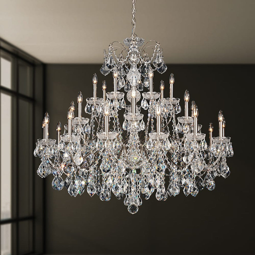 Clear Crystal Candle chandelier - Selene Field for dining room view 9