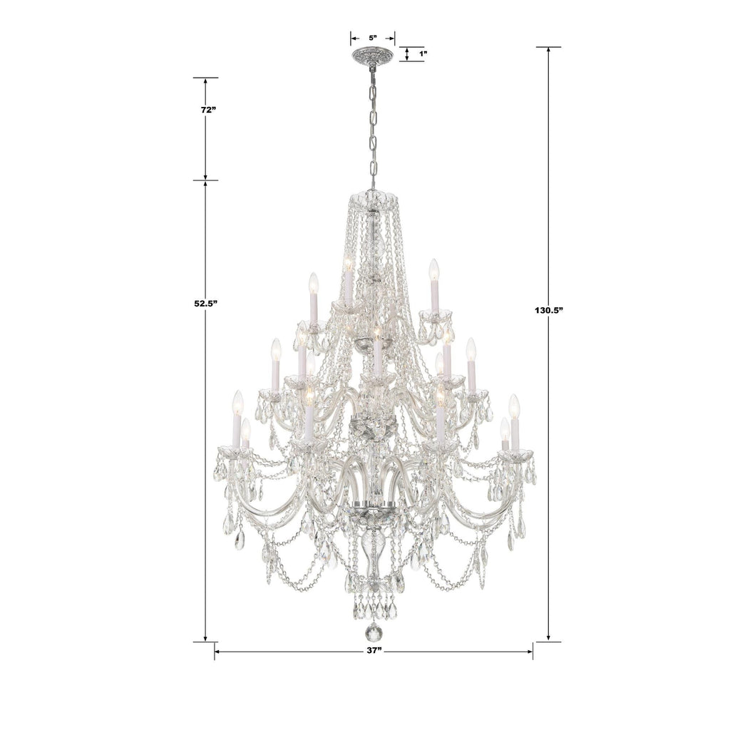 Candle chandelier - Lazuli Arc for dining room view 5