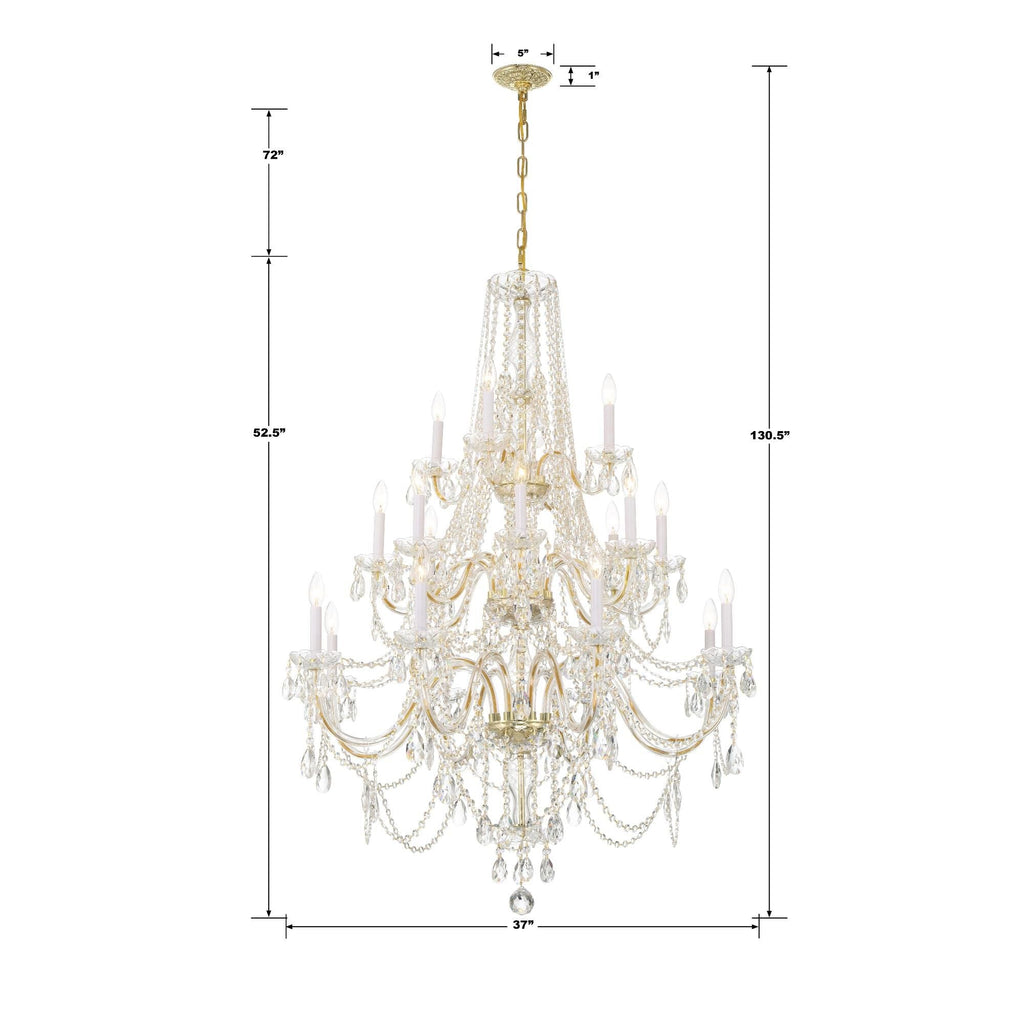 Candle chandelier - Lazuli Arc for dining room view 10