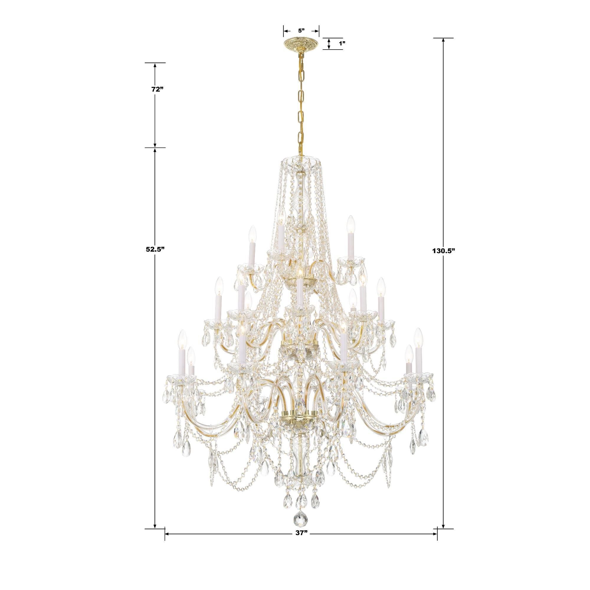 Candle chandelier - Lazuli Arc for dining room view 10