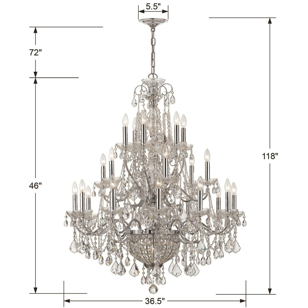 26-Light 36 in. Chandelier - Petra Arc for dining room view 2