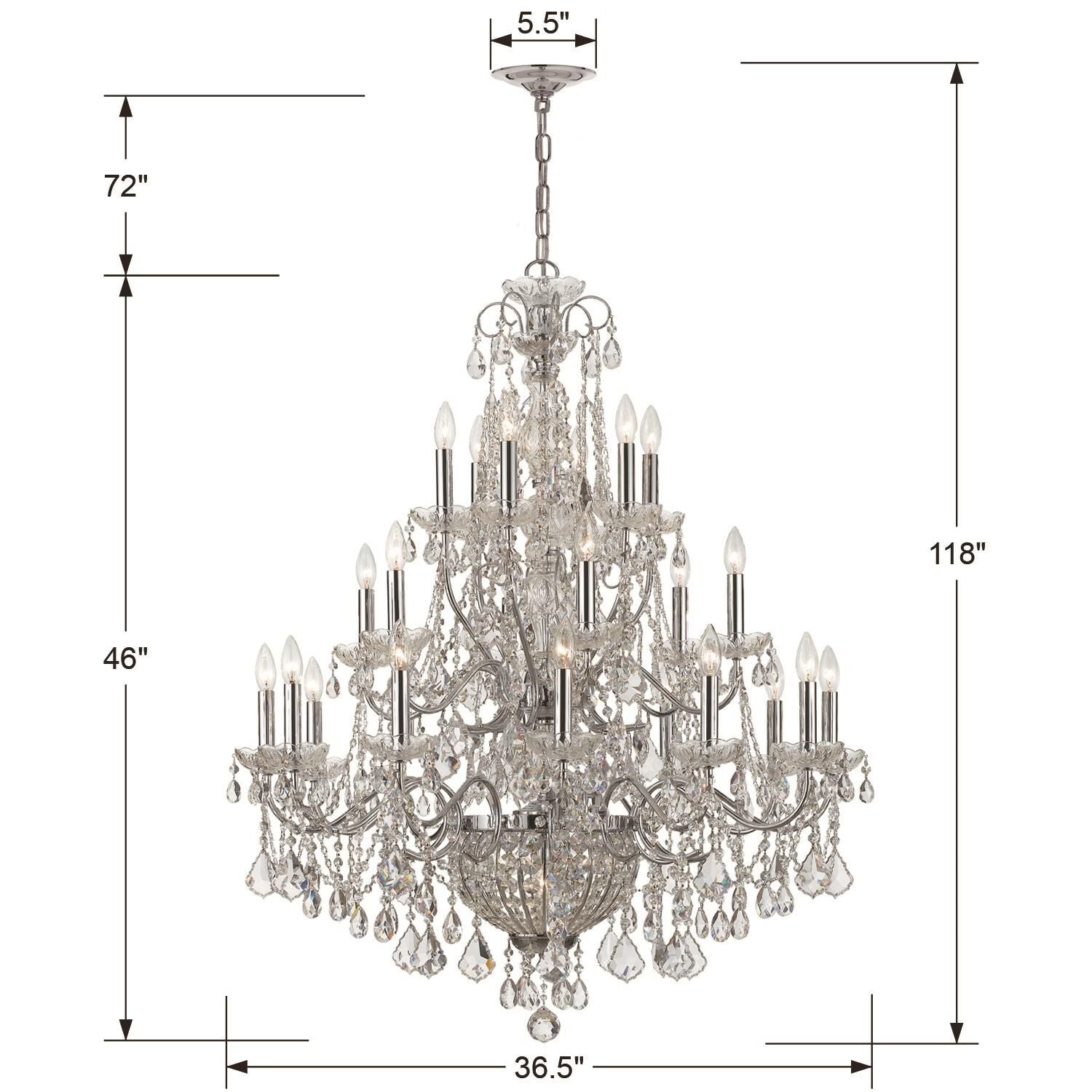 26-Light 36 in. Chandelier - Petra Arc for dining room view 2