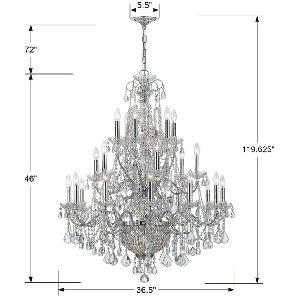 26-Light 36 in. Chandelier - Petra Arc for dining room view 3