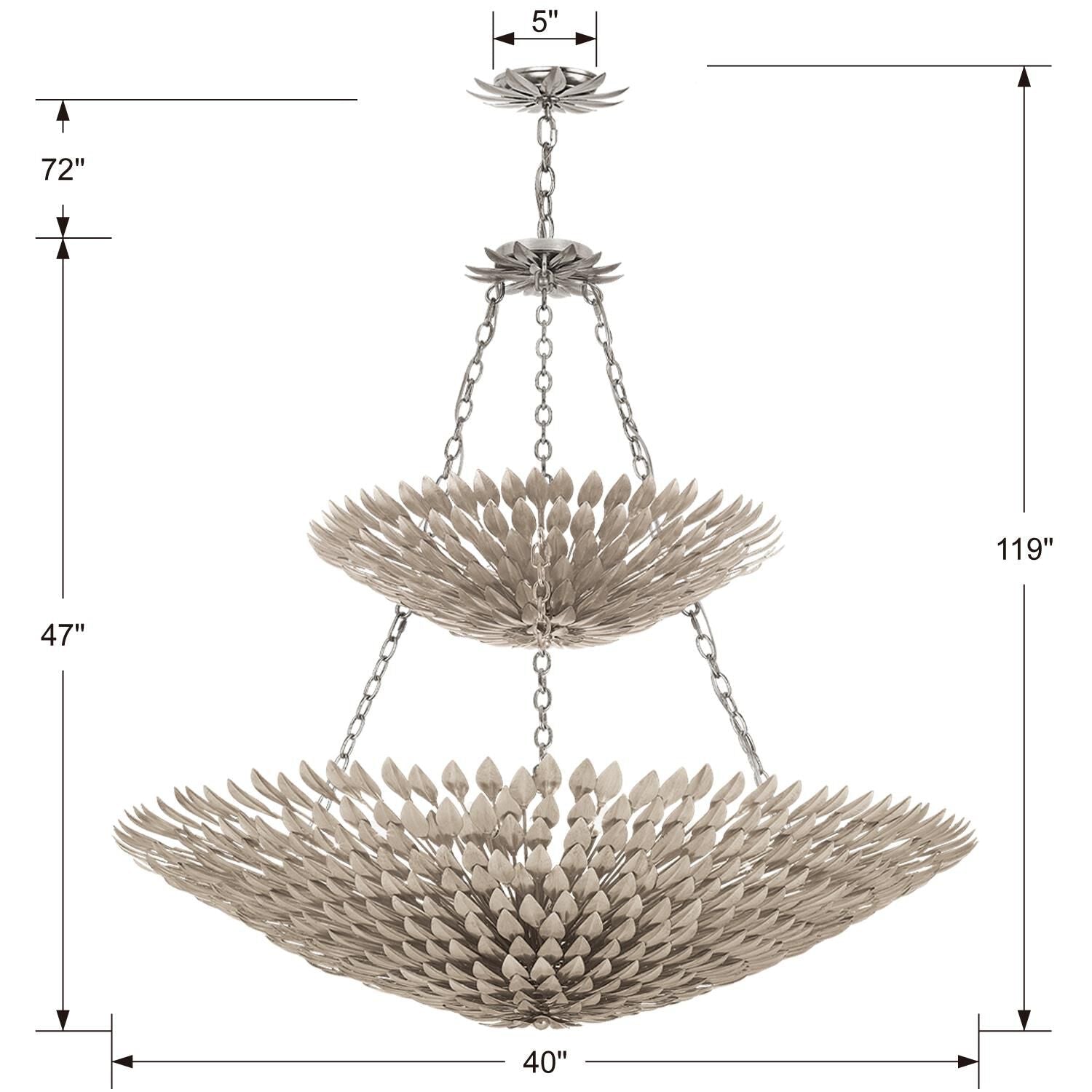 18-Light 40 in. Chandelier - Vale Arc for dining room view 3