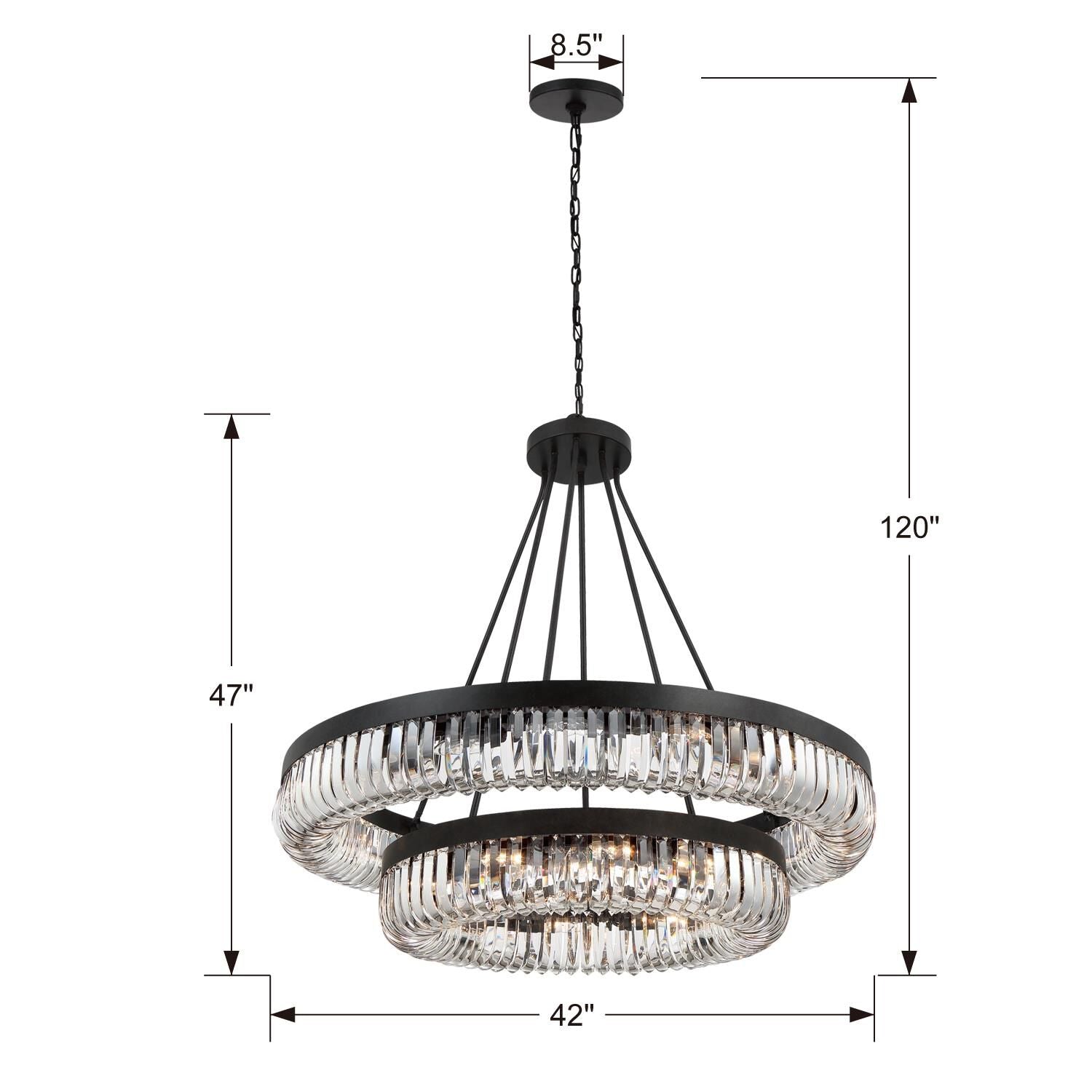 Candle chandelier - Eden Arc for dining room view 4