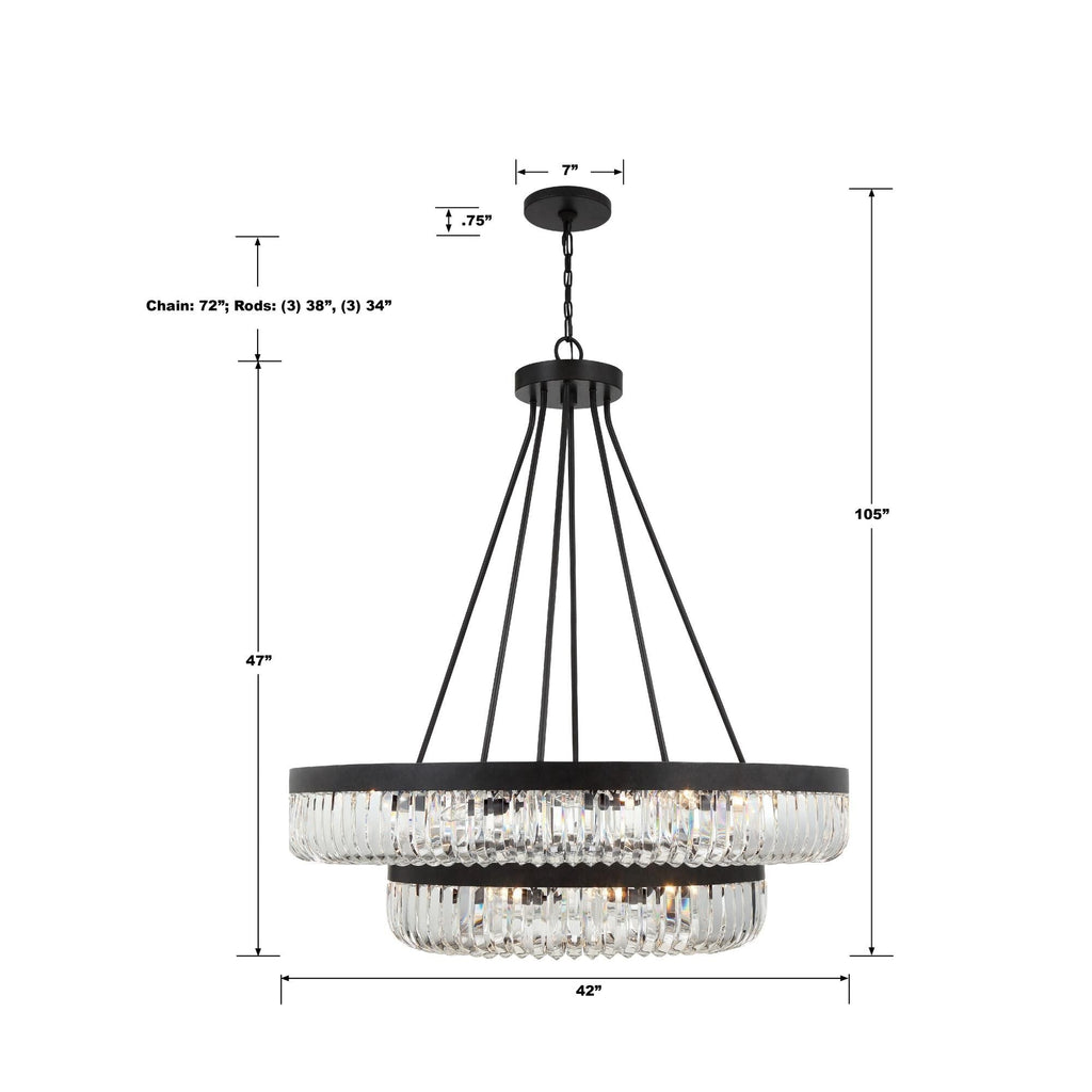 Candle chandelier - Eden Arc for dining room view 10