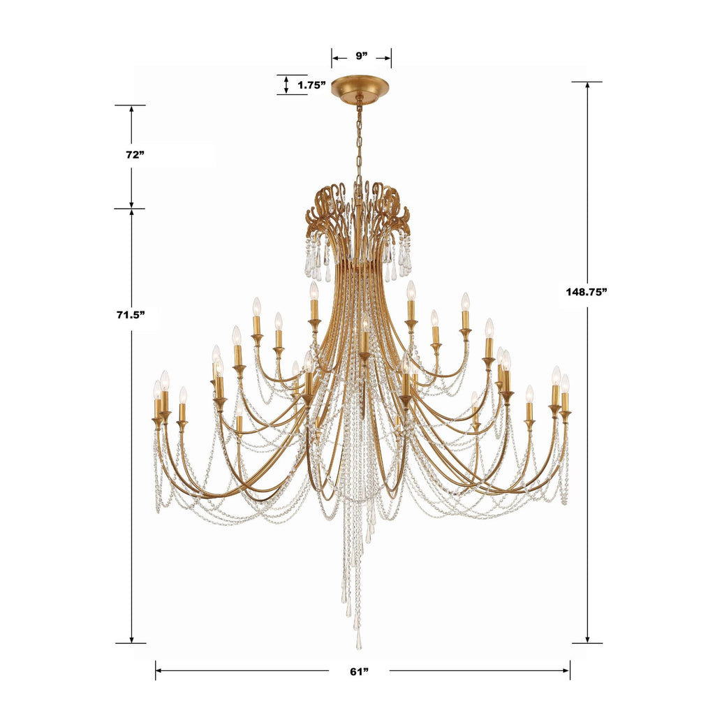 Candle chandelier - Quinn Arc for dining room view 15