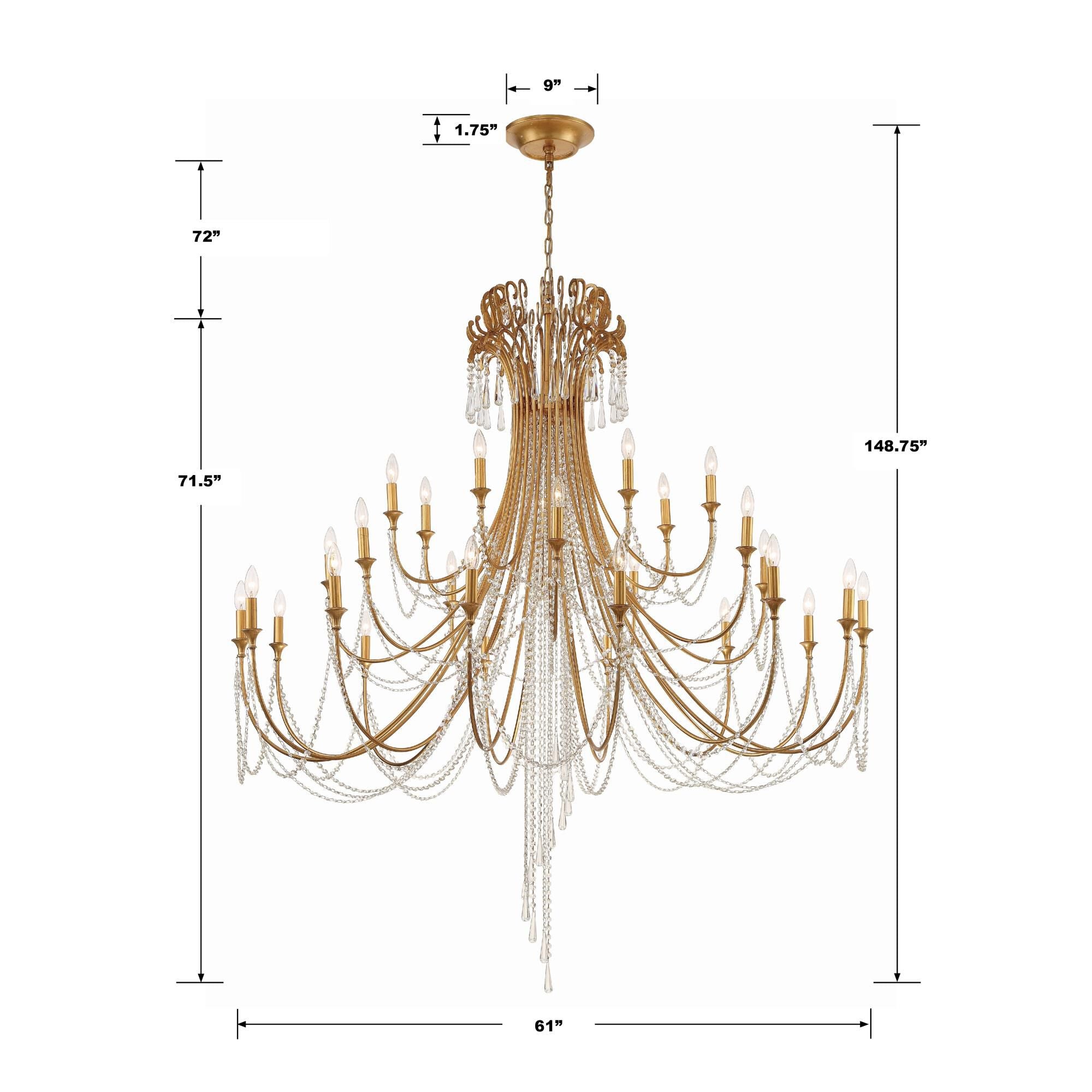 Candle chandelier - Quinn Arc for dining room view 15