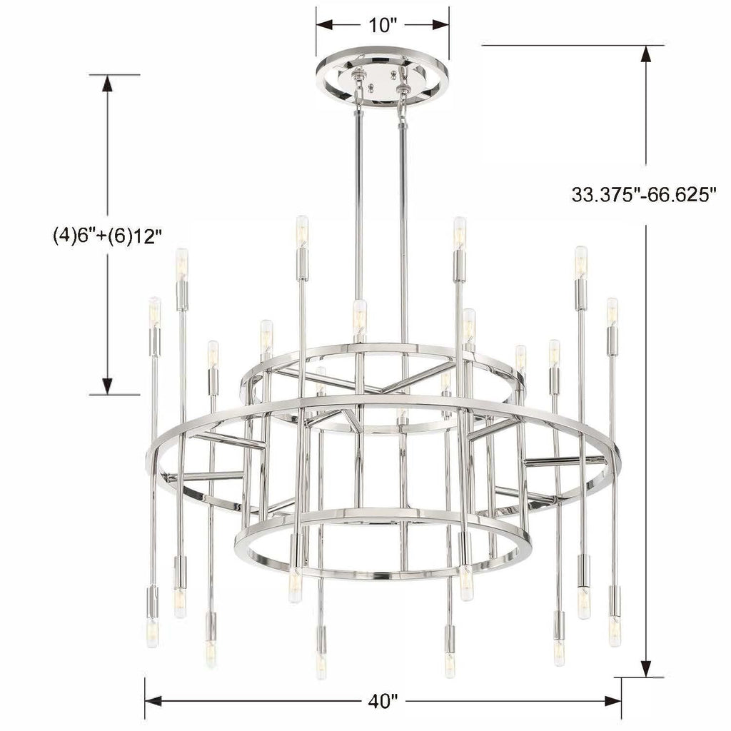Candle chandelier - Rumi Arc for dining room view 9