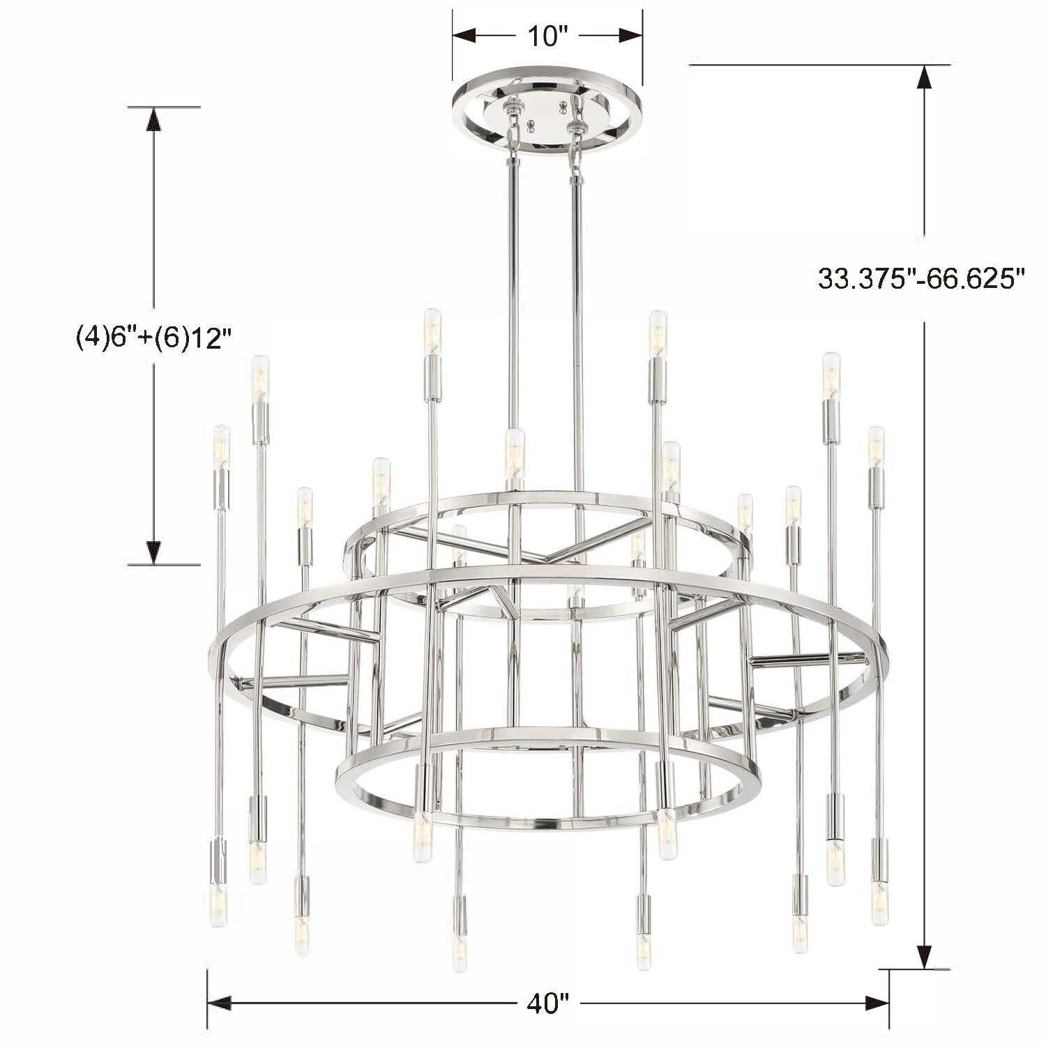 Candle chandelier - Rumi Arc for dining room view 9