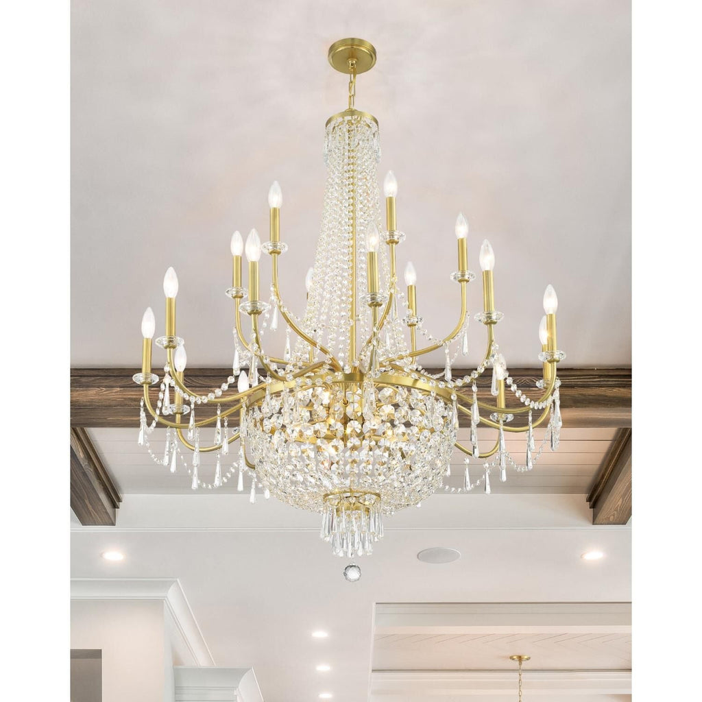 Candle chandelier - Verona Arc for dining room view 2