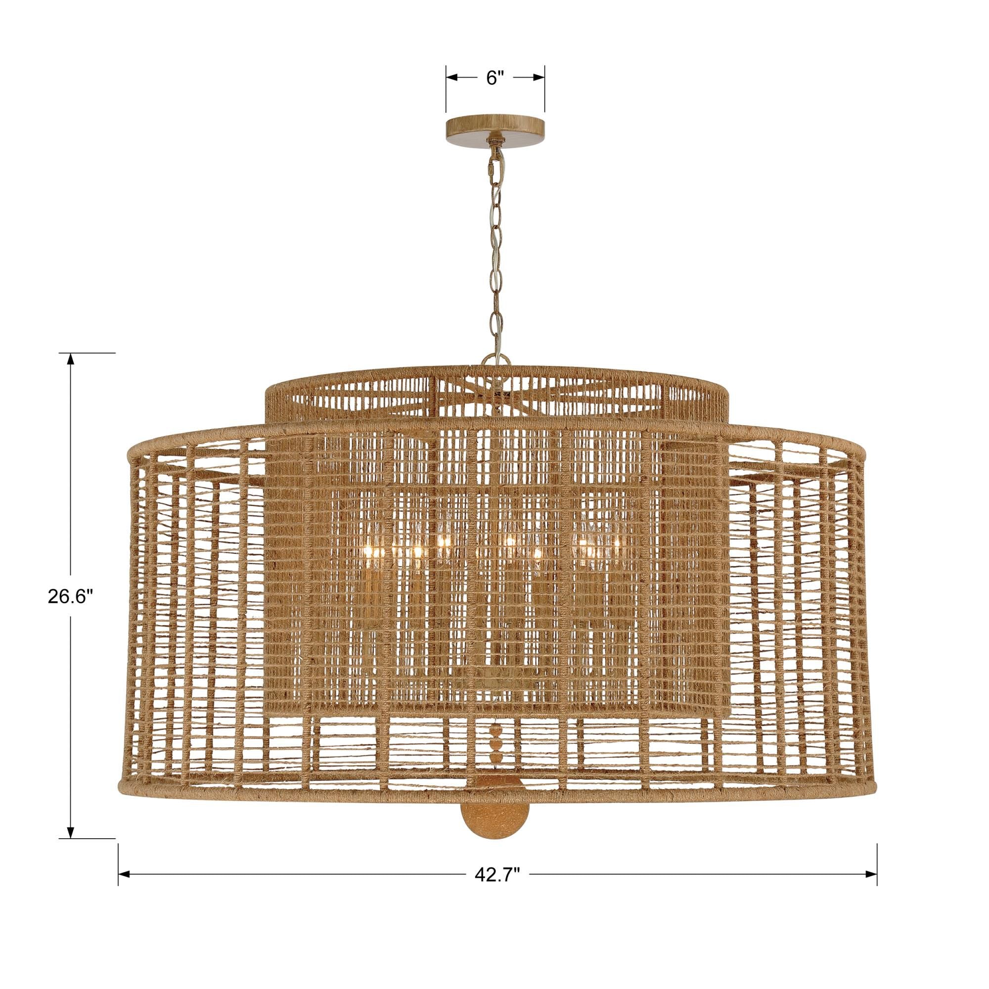 Candle chandelier - Sable Arc for dining room view 4