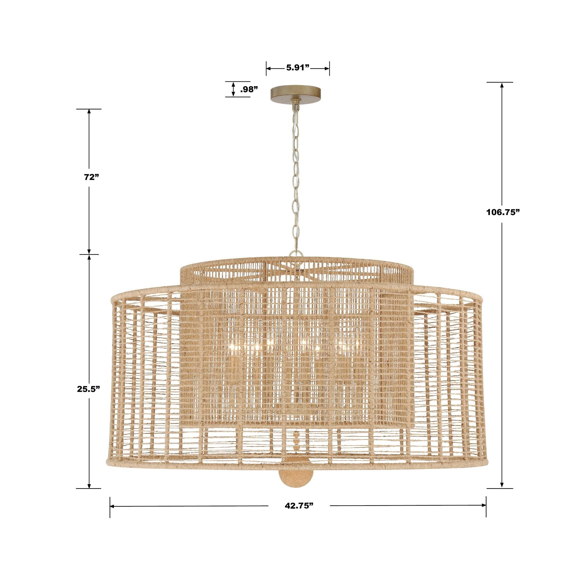 Candle chandelier - Sable Arc for dining room view 8