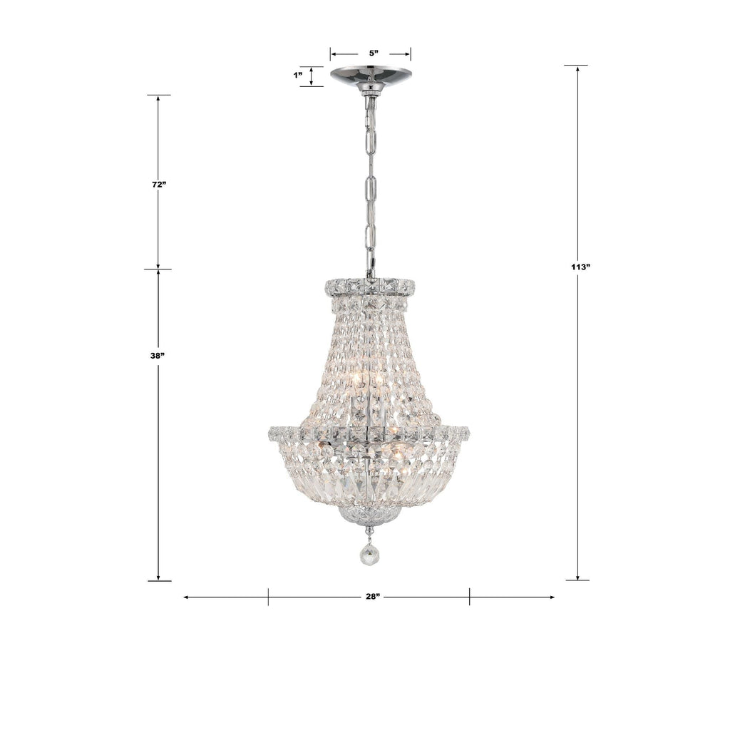 Crystorama Roslyn 28 Inch Chandelier Cp775786