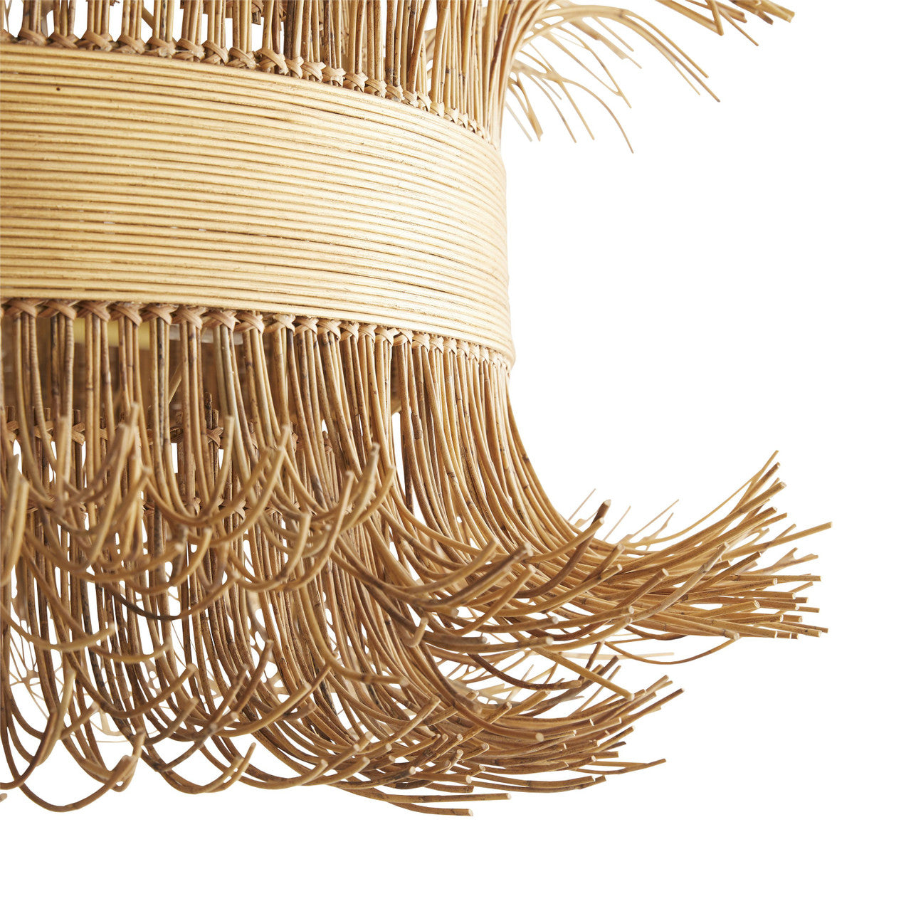 Antique Brass Rattan chandelier - Vesper Point for dining room view 3