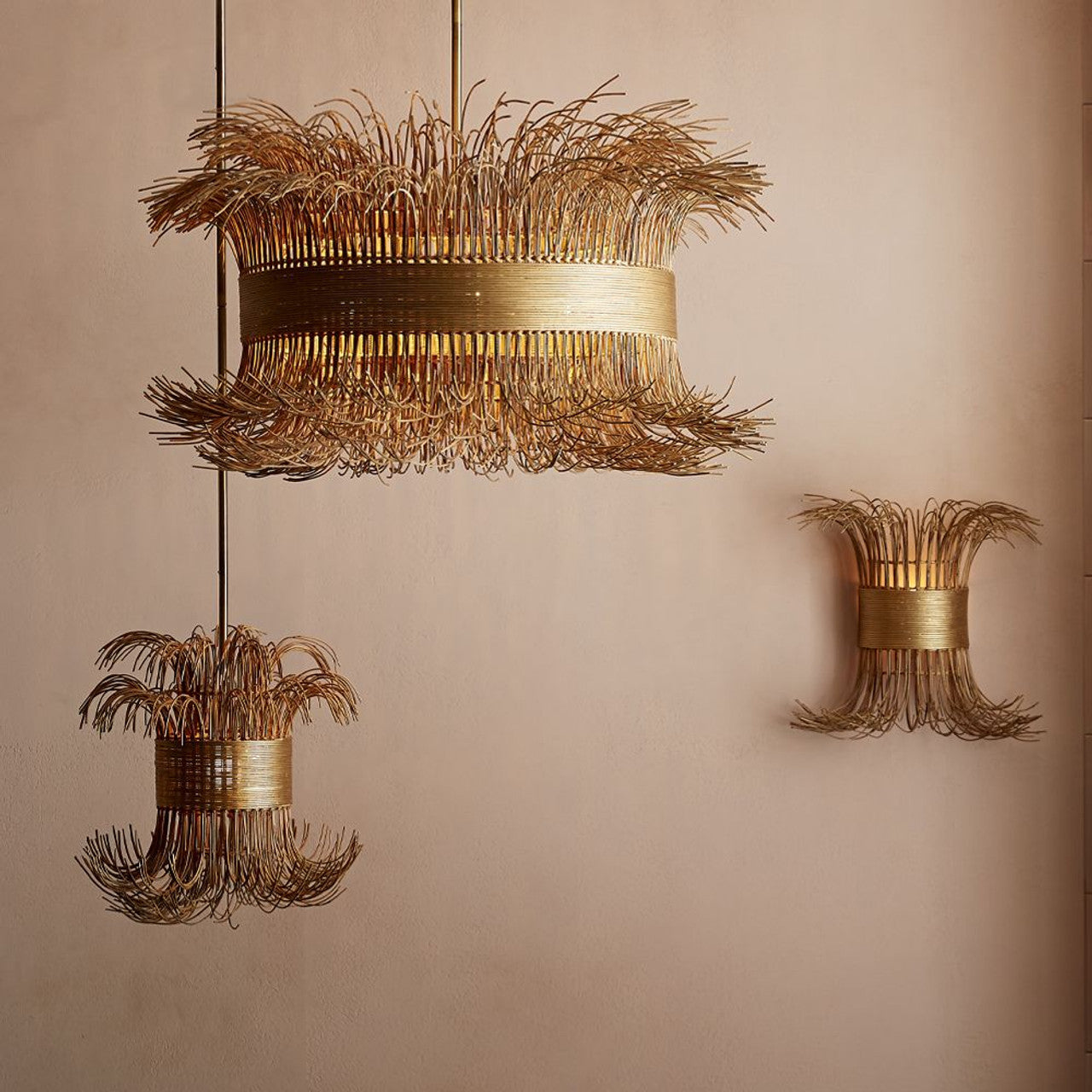Antique Brass Glass Candle chandelier - Isla Point for dining room view 9
