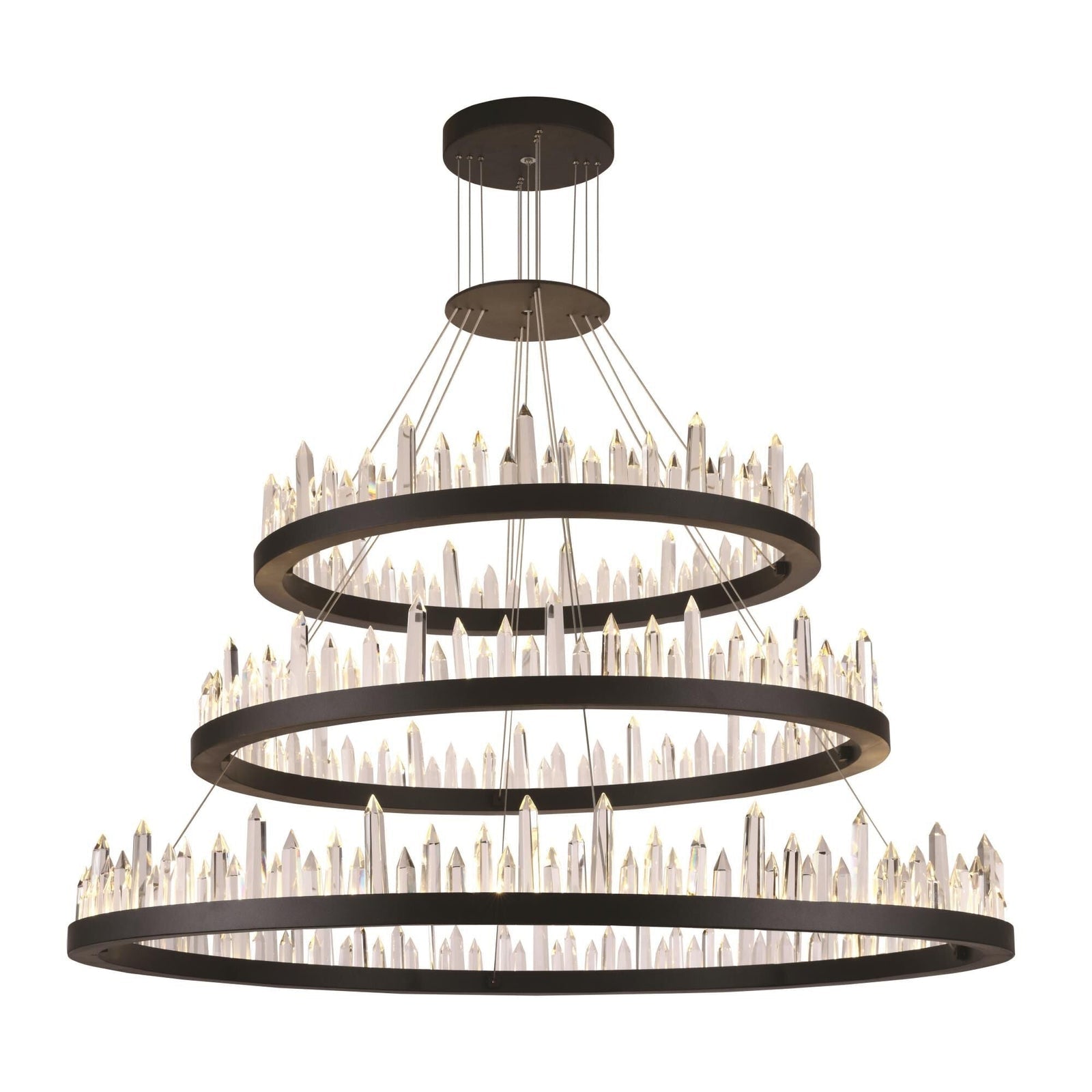128-Light 42 in. LED Chandelier - Kestrel Arc for dining room view 1