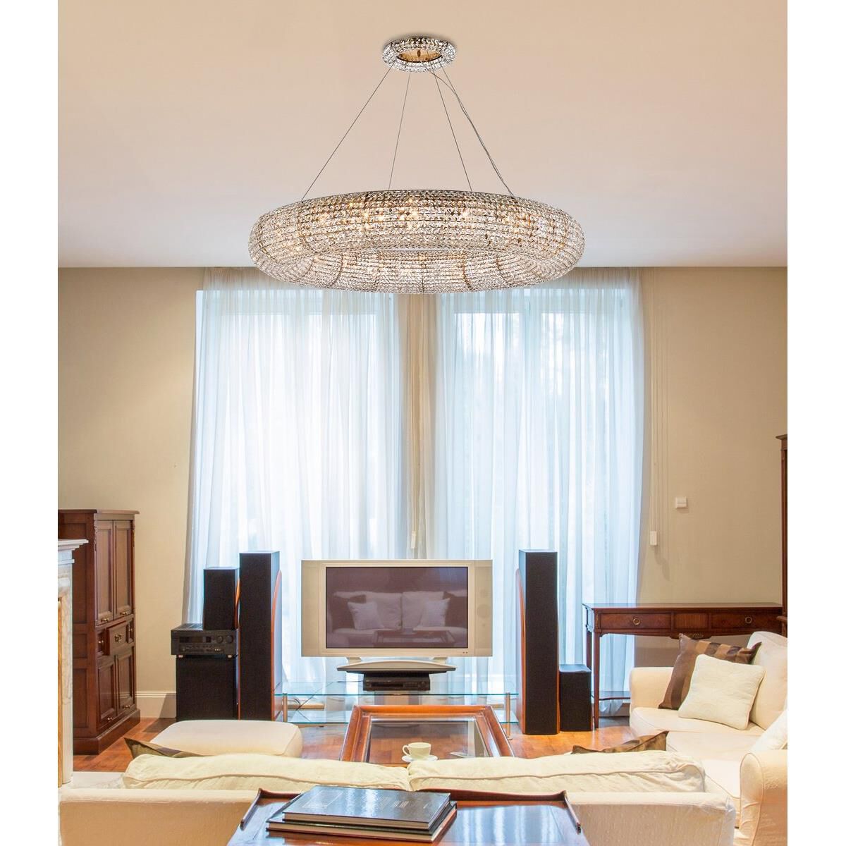 20-Light 52 in. Chandelier - Seren Arc for dining room view 8