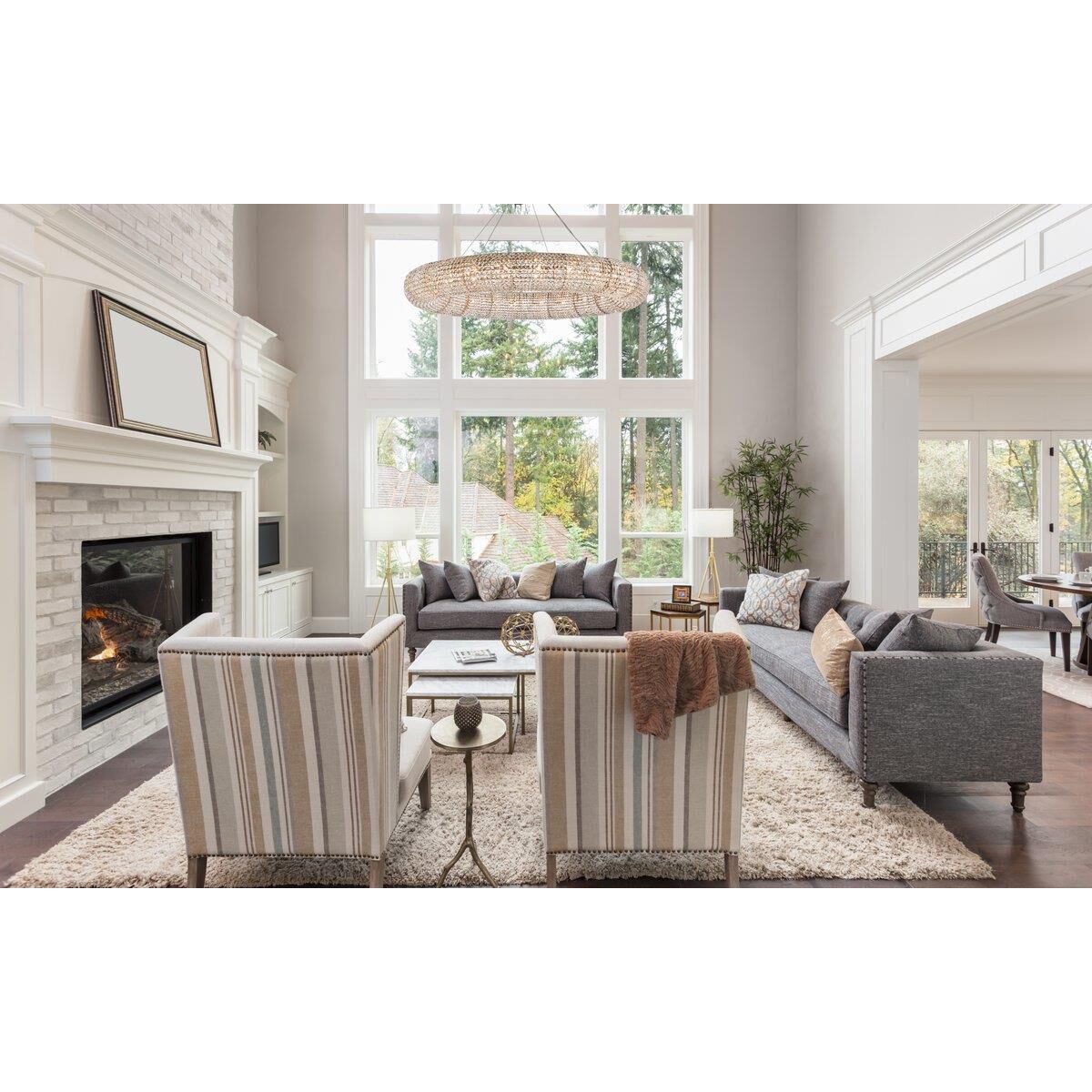 24-Light 59 in. Chandelier - Galen Arc for dining room view 2