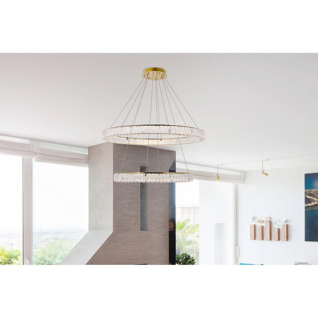 1-Light 42 in. LED Chandelier - Ion Arc for dining room view 9