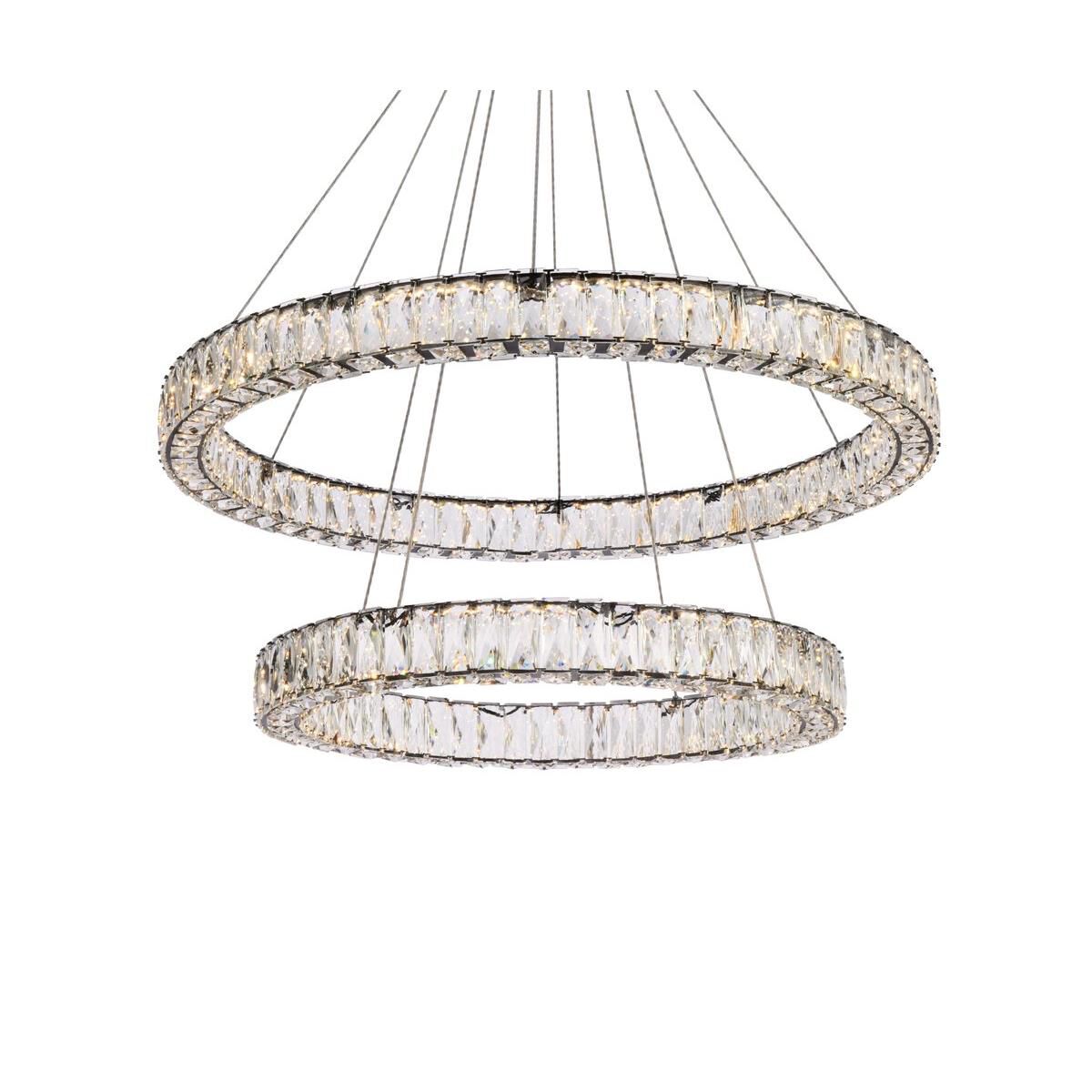 2-Light 36 in. LED Chandelier - Milan Arc for dining room view 11