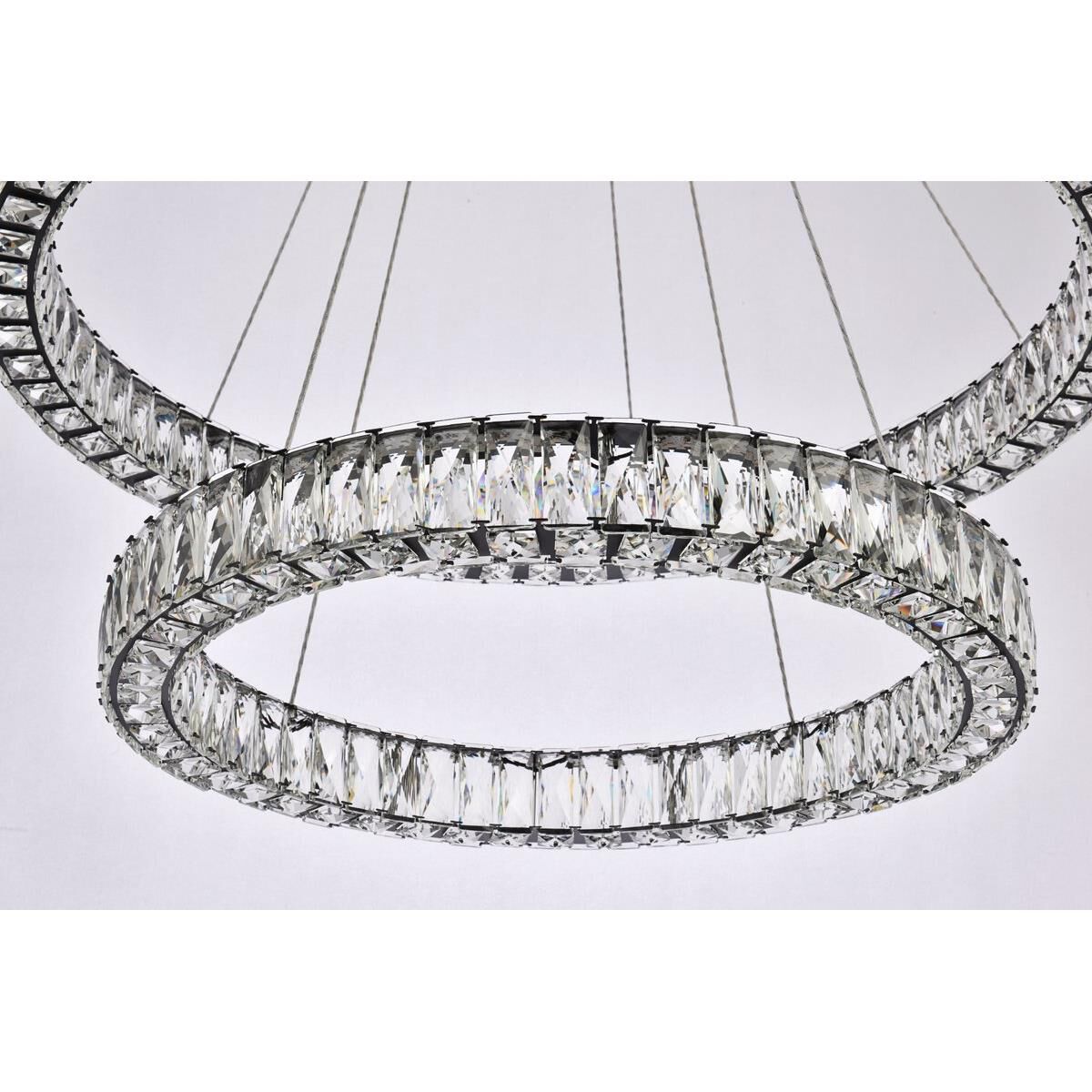 2-Light 36 in. LED Chandelier - Milan Arc for dining room view 15