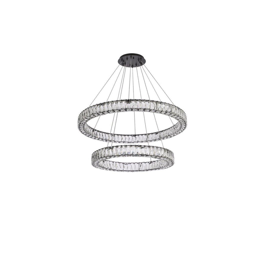 2-Light 36 in. LED Chandelier - Milan Arc for dining room view 16