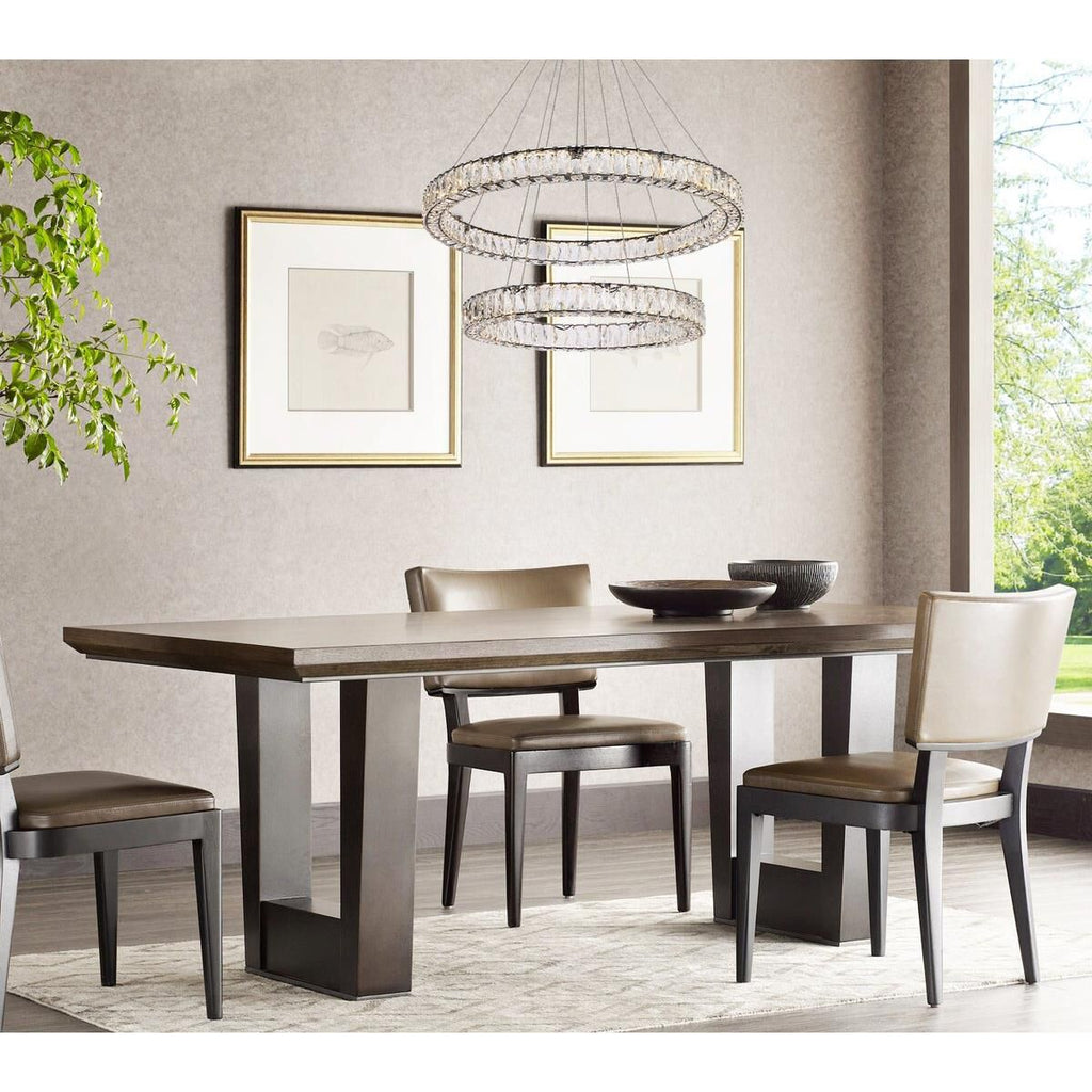 2-Light 36 in. LED Chandelier - Milan Arc for dining room view 13