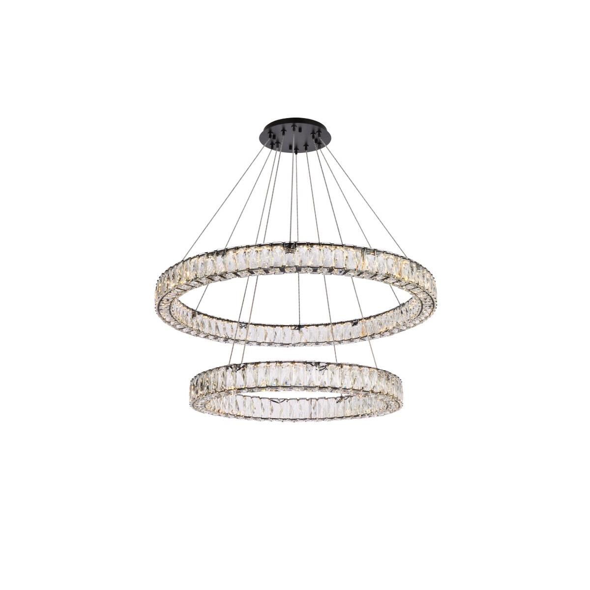 2-Light 36 in. LED Chandelier - Milan Arc for dining room view 1