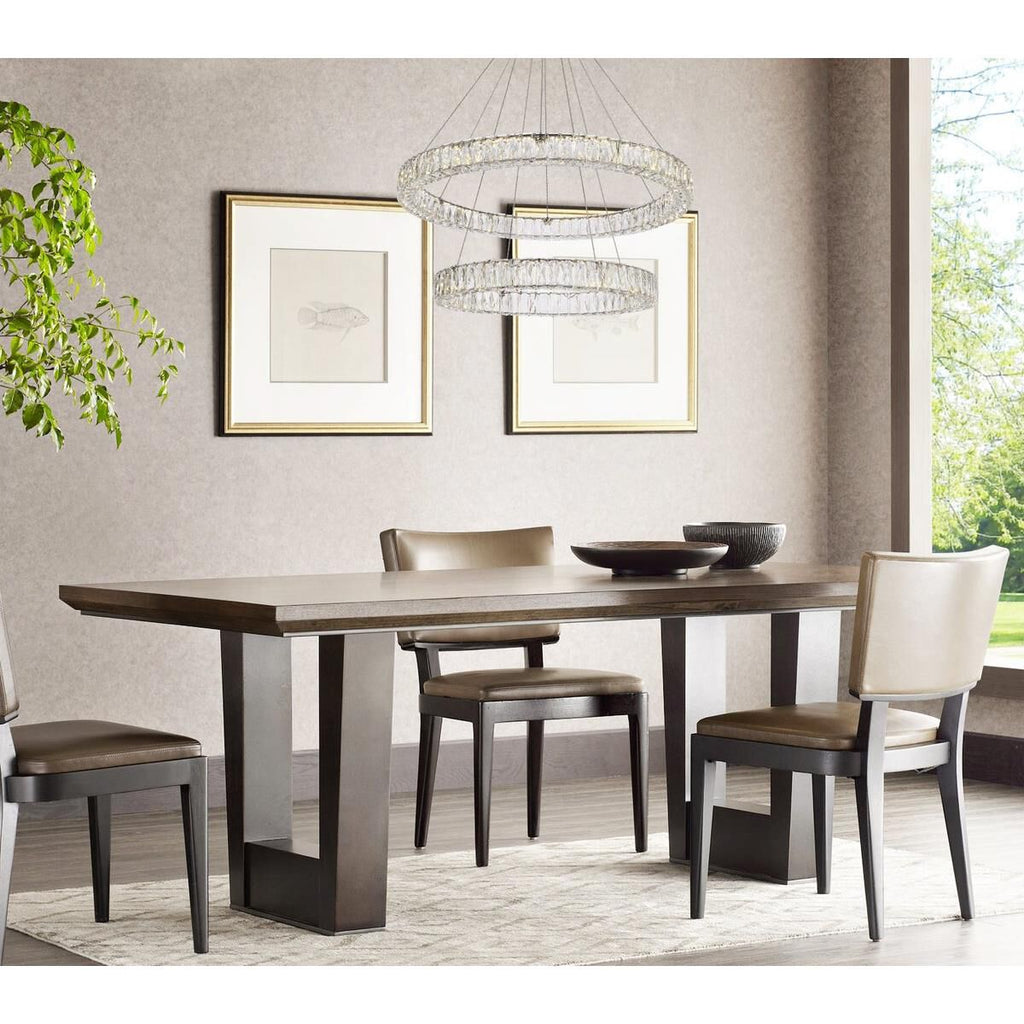 2-Light 36 in. LED Chandelier - Milan Arc for dining room view 22