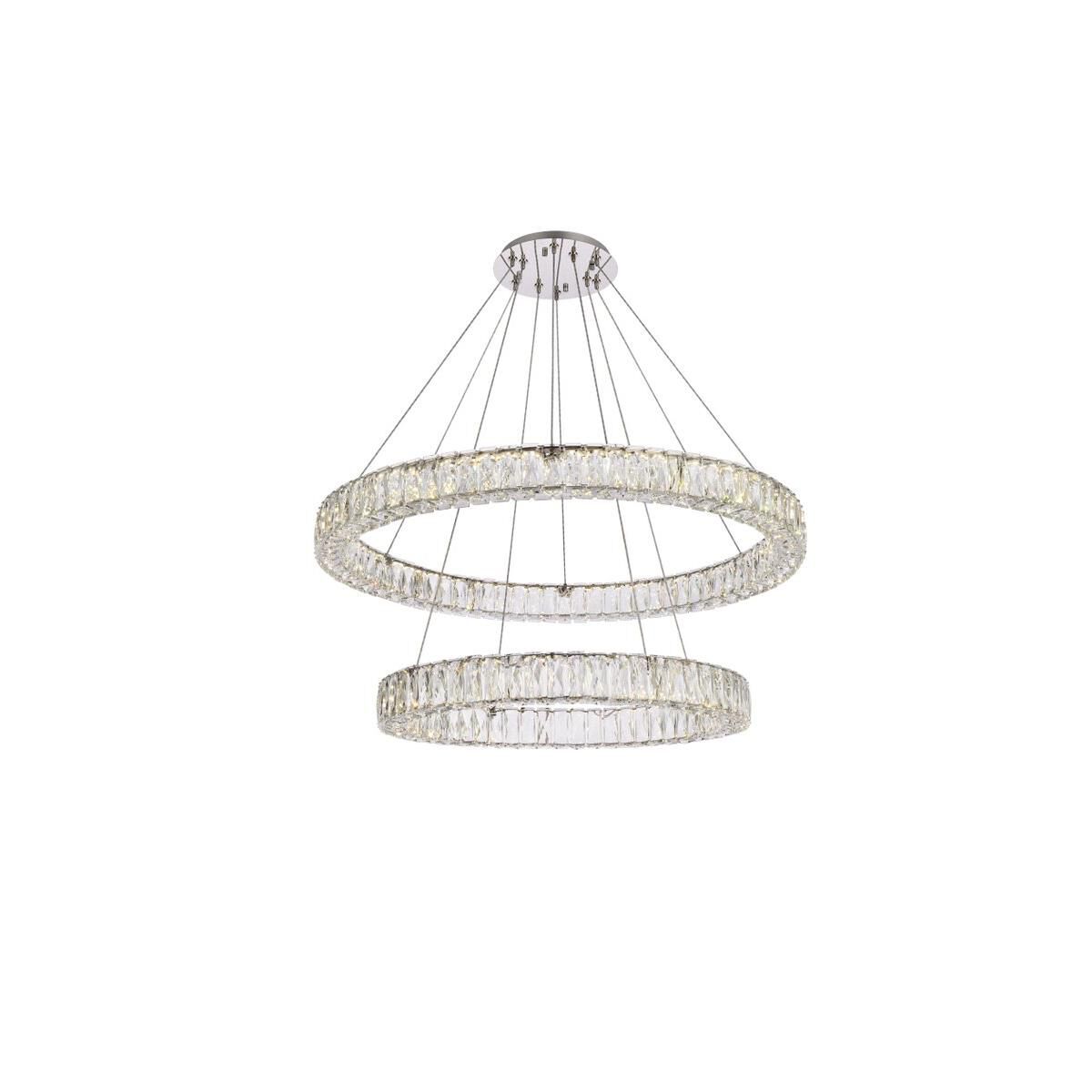 2-Light 36 in. LED Chandelier - Milan Arc for dining room view 17