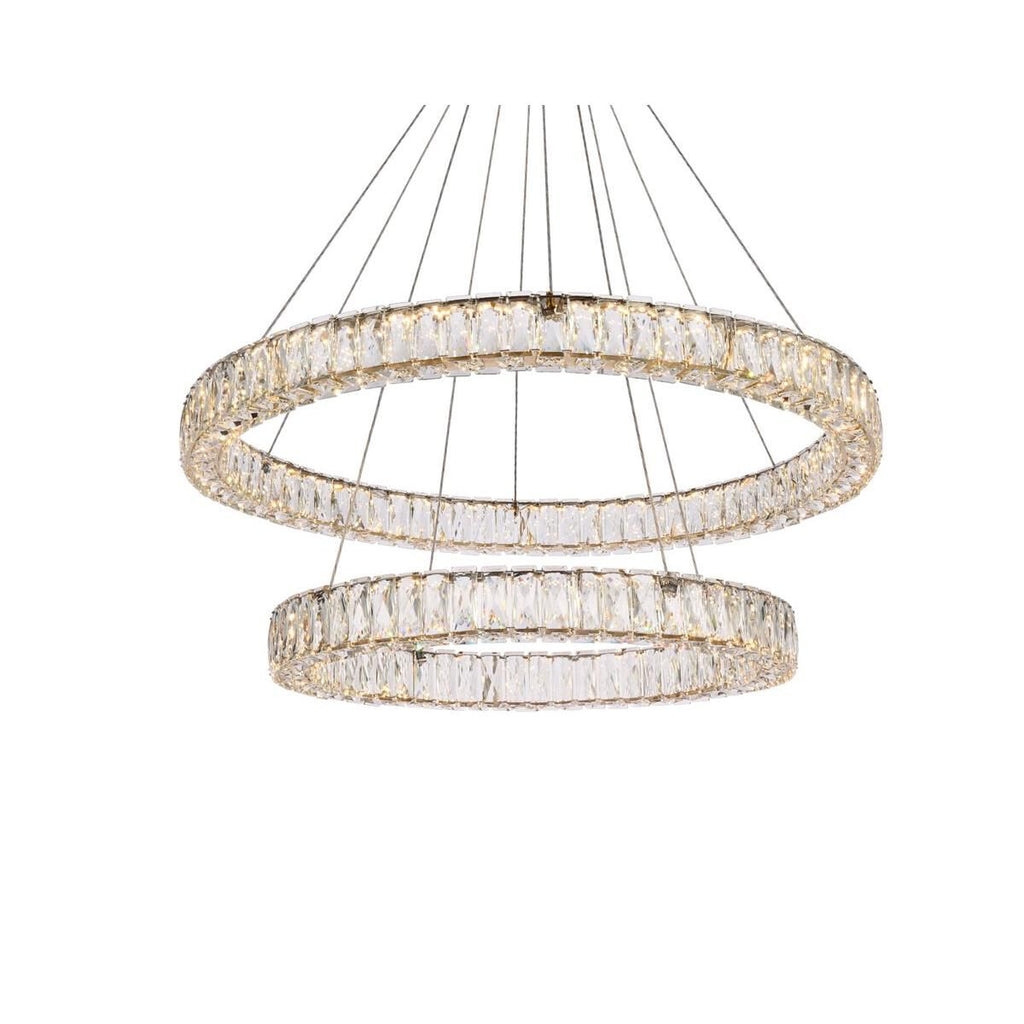 2-Light 36 in. LED Chandelier - Milan Arc for dining room view 3