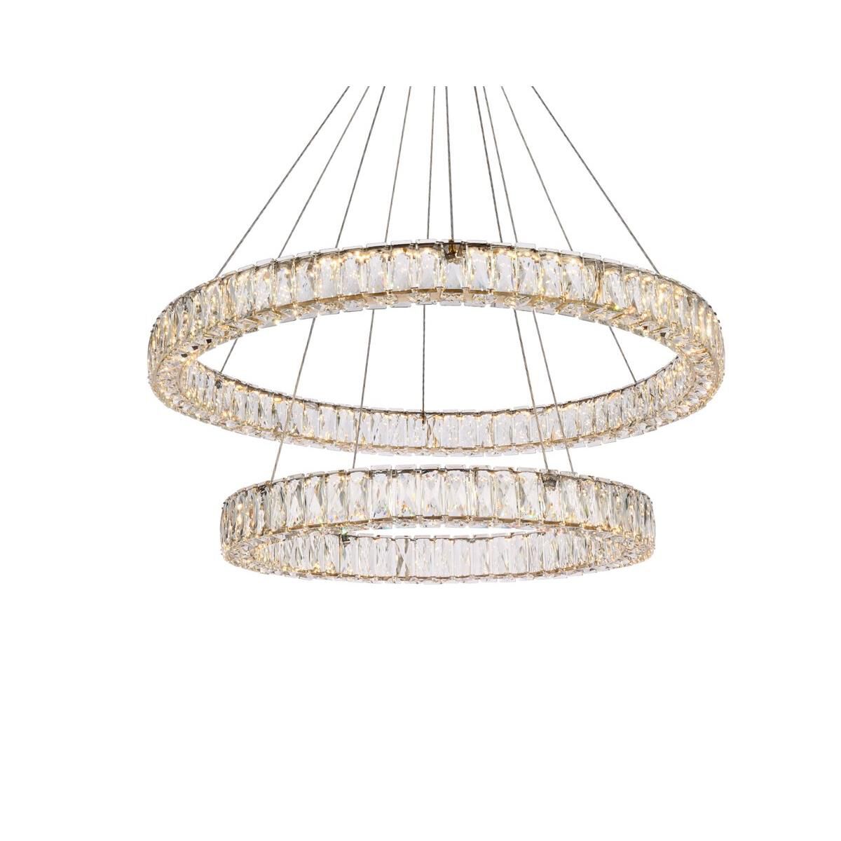 2-Light 36 in. LED Chandelier - Milan Arc for dining room view 3