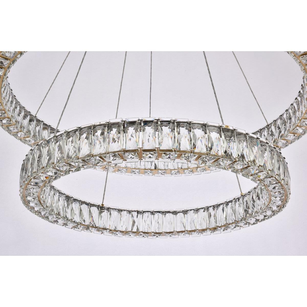 2-Light 36 in. LED Chandelier - Milan Arc for dining room view 6
